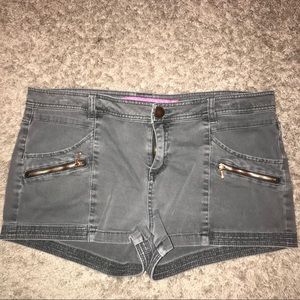 Grey jean shorts